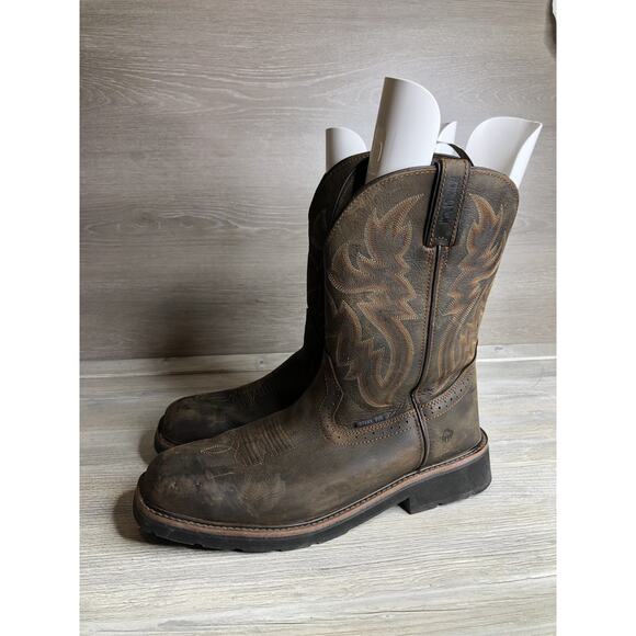 Wolverine Men Rancher Square-Toe Wellington Work Boots Leather 14 M W10702
